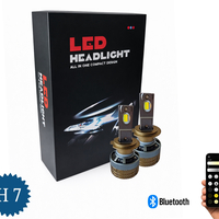 Комплект Smart LED крушки H7 – Два цвята, CSP Dual Color 3500K – 6500K, Bluetooth приложение, CANBUS, 70W, 12–24V