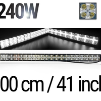LED Bar 100 см – ЛЕД Диоден Бар Прожектор с дневна светлина CROSS DRL 240W, 12V/24V с 2 режима на работа