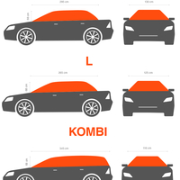 Водоустойчиво висококачествено покривало полукалъф за автомобил размер XL ХЛ 295 cm x 130 cm сив CarPassion