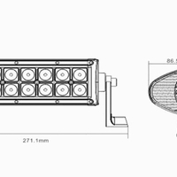 20 См Мощен LED бар 36W 12 LED 12V 24V АТВ, За Джип, 4х4, Offroad, Камион
