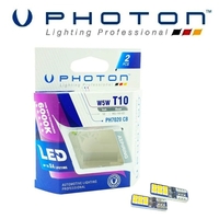 Комплект от 2 броя Лед Крушки За Габарит Т10 W5W LED 12 SMD 12V Бели Бяла Светлина Canbus без грешки Photon