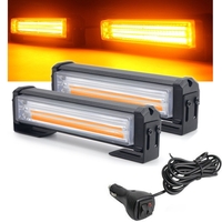 Комплект 2 Броя С Контролер 12.5 cm Сигнална Аварийна Блиц Маяк Led Бар Лампа Пътна Помощ Платформа