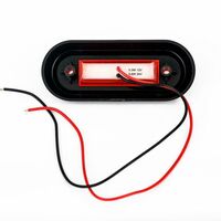 LED Диоден Вграден Страничен Габарит, Маркер, Токос Червен 12-24V за камион, бус, ван, платформа, ремарке Е-марк Е9
