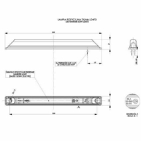 LED Лед Диоден Габарит Маркер, Оранжев, 25,5cm, 12V - 24V, E-Mark