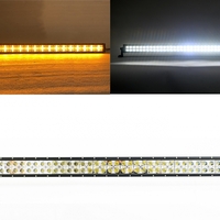 100 См Led Bar Лед Диоден Бар Прожектор Бяла и Оранжева, Жълта Светлина, Блиц, Флаш, CROSS DRL 240W 12V 24V