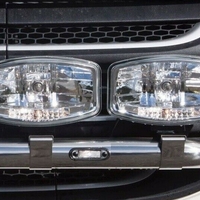 Комплект от 2 броя Халогени Фарове 12V-24V с крушка H7 + 6 ЖЪЛТИ LED габаритни светлини За Камион Трактор Багер Земеделски Машини и др.