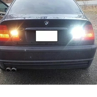 Комплект от 2бр. LED Лед Крушки, 33 SMD, С Лупа, BAU15S 1156 (P21W), 12V, Бяла, Светлина Разминати пинове (150°)