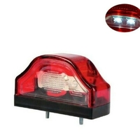 LED Лед Диоден Плафон Oсветление за Регистрационен Номер ,12V - 24V, За Ремарке, Бус, Каравана, Платформа, Червен