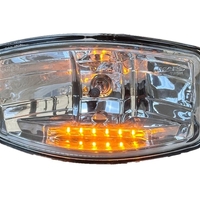 1 Брой Халоген Фар 12V-24V с крушка H7 + 6 ЖЪЛТИ LED габаритни светлини За Камион Трактор Багер Земеделски Машини и др.