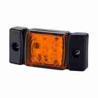 LED Светодиоден Габарит, Маркер, Токос, Жълт, Оранжев, Е-Mark, 3 LED, 12V-24V, 7.3 см