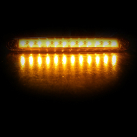 1 брой ЛЕД LED Оранжев Жълт Диоден Маркер Габарит Токос със 12 светодиода за камион ремарке бус ван каравана платформа 12V MAR870