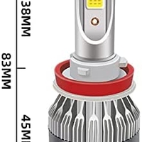 Комплект от 2броя LED ЛЕД диодни крушки за фар халоген HB4 ХБ4 12V 36W