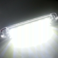 1 брой ЛЕД LED Бял Диоден Маркер Габарит Токос със 6 светодиода за камион ремарке бус ван каравана платформа 12V-24V