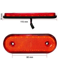 LED Габарит Със Стойка, Червен или Жълт Цвят, Маркер, 20 Диода, 12V - 24V
