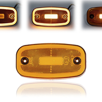 LED Светодиоден Габарит, 122mm x 63mm, Оранжев, Жълт, Неон Ефект, Три Функции,12V-24V