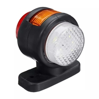 Комплект от 2 броя LED ЛЕД светодиодни габарити токоси рогче рогчета 24V с три светлини бяла-жълта-червена