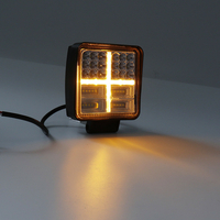 Универсален 162W Лед LED Халоген Фар Работна Лампа 12V - 24V бяла светлина + габаритна оранжева светлина за автомобил офроуд бус ван камион