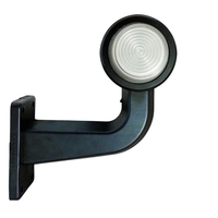Комплект от 2бр. Странични Рогчета Маркери Габарити Светлини За Камион Тир Ремарке Платформа 12V - 24V Бяло Червено