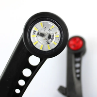 Комплект от 2 броя 12- 24V LED ЛЕД рогчета странични габаритни светлини въртящи се с ротация за камион ремарке платформа каравана и др. бяло-червено 180 Х 65 mm