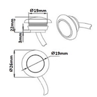 Бял LED Габарит, Тип Копче, Маркер, Токос - 12V