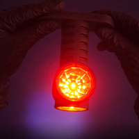 Комплект 2 броя LED Лед Габарит, Рогче, 17.5см, 12V-24V, 3 SMD Диода, Тройна Функция, Червена, Бяла, Жълта Светлина, 3D Светлинен Ефект