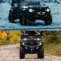 17cm 7Д Диоден Прожектор Led Bar Лед Бар Халоген Бяла Светлина + Габарит бяло - жълто 12V - 24V За АТВ SUF Джип 4х Offroad Камион