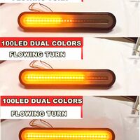 Комплект тънки LED стопове, стоп, задна светлина, динамичен Бягащ Мигач Неон Ефект - 12V-24V