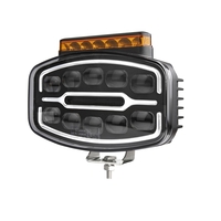 LED Халоген Фар 3 Функции DRL бяла/оранжева светлина с 360° аварийна лампа с 4 функции на премигане 12-24V за джип камион агротехника и др.