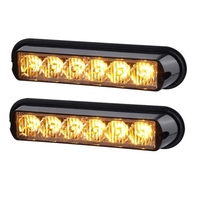 Комплект 2 Броя С Конектор 6 LED Диода 17cm Сигнална Аварийна Блиц Маяк Led Бар Лампа Пътна Помощ Платформа