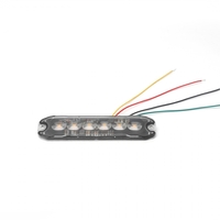 6 LED ЛЕД Жълта Аварийна Лампа Блиц Светлина Мигаща За Пътна Помощ Платформа и др. 10W с 8 режима 8х3 cm. 12-24V