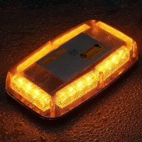 12V 24V Лед Led Диодна Мощна Аварийна Сигнална Лампа Буркан с Магнит 15 режима Бяло Стъкло За Пътна Помощ Платформа Снегорин и др.