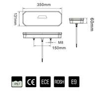 Комплект Ляв + Десен Мултифункционални Диодни LED Лед Стопове с Бягащ Мигач Неон Neon Ефект 12V 24V 350mm X 131mm X 35mm E9 За Бус Камион Тир Ремарке Караванa
