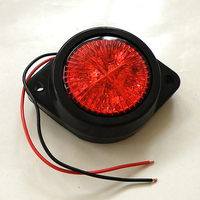1 брой LED ЛЕД червен кръгъл диоден габарит маркер токос 5 диода 24V за камион бус ван каравана платформа кемпер и др. 60 мм