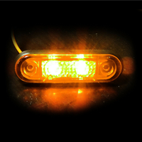 ОРАНЖЕВ LED Страничен Маркер Токос Габарит за Бус Платформа Камион Ремарке Автобус - 75мм х 22мм - 12V