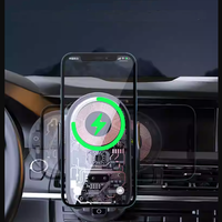 Smart Поставка стойка държач за телефон с безжично зарядно Wireless Charger за автомобил