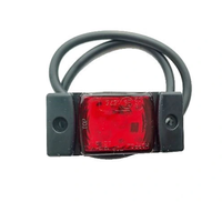LED Светодиоден Габарит, Маркер, Токос, Червен, Е-Mark, 3 LED, 12V-24V, 7.3 см