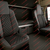 Комплект 1+1 тапицерия от еко кожа за MAN TGX EURO 6 2021+ - черно