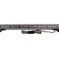 96.5 см 72 LED ЛЕД 72W мощна аварийна диодна сигнална лампа блиц 12-24V 15 режима на работа жълта оранжева светлина E-Mark Е9 за пътна помощ платформа снегорин багер и др.
