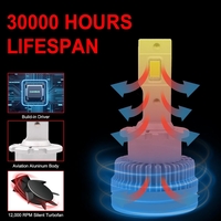 Комплект от 2 броя LED ЛЕД диодни крушки D2S за xenon 12-24V 50000lm Canbus без грешки 6000K