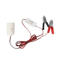 Подвижна работна LED лампа с щипки кабел и ключ 12V 9W