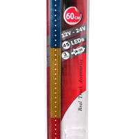 Светещ лед бар 60 cm 45 LED 12V - 24V синьо-жълто-червено RO Romania флаг знаме Румъния