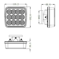 Безжични Wireless стопове стоп светлина с Mагнит 12-24v Лед Led Червени Светлини за Ремарке