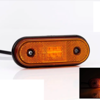 LED ЛЕД Светодиоден Водоустойчив Оранжев Жълт Габарит Маркер Токос Fristom 12 - 24V за камион бус ван пикап ремарке каравана платформа и др. 120mm x 46mm x 18mm