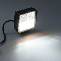Универсален 162W Лед LED Халоген Фар Работна Лампа 12V - 24V бяла светлина + габаритна оранжева светлина за автомобил офроуд бус ван камион