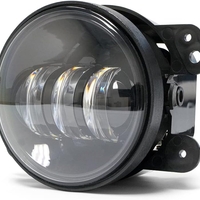 Комплект 2 броя LED фарове за мъгла, халогени за Dacia, Renault, Ford, Citroen, Suzuki, бяла светлина, Ø91 мм, 12V, алуминиев корпус, H8/H11 букса
