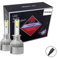 Комплект от 2броя LED ЛЕД диодни крушки за фар халоген HB4 ХБ4 12V 36W