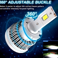 Комплект от 2 броя LED ЛЕД диодни крушки D2S за xenon 12-24V 50000lm Canbus без грешки 6000K