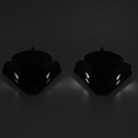 Комплект Безжични Преносими Диодни Лед Led Стопове Wireless с Магнит и Вендуза Неон Neon Ефект Иновационен дизайн триъгълна форма 12V за Ремарке Каравана Платформа и др.
