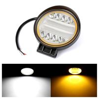 72W LED Диоден Фар Работна Бяла Жълта Светлина Габарит Мъгла Лампа 12V 24V 3100 Лумена