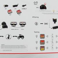 Безжични Wireless Лед Led Стопове с Магнит за Ремарке Каравана с 4 функции 12-24V